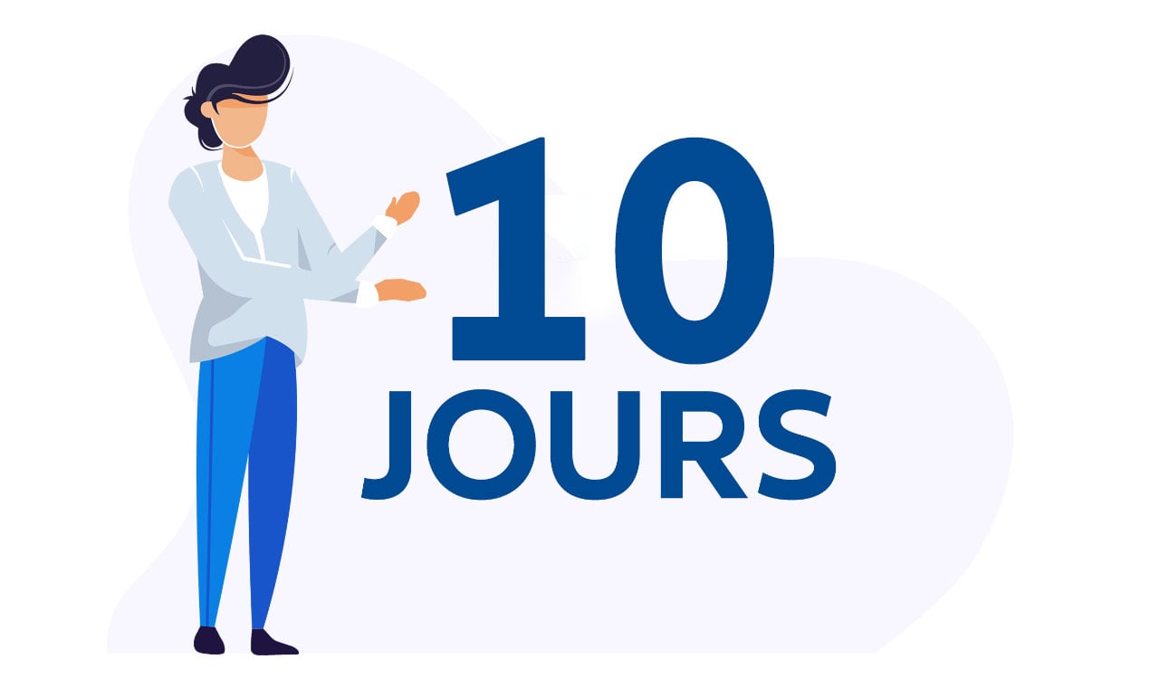 10 jours ouvrés ouvrables (à compter de la date d’envoi de la réclamation écrite) pour accuser réception de votre réclamation