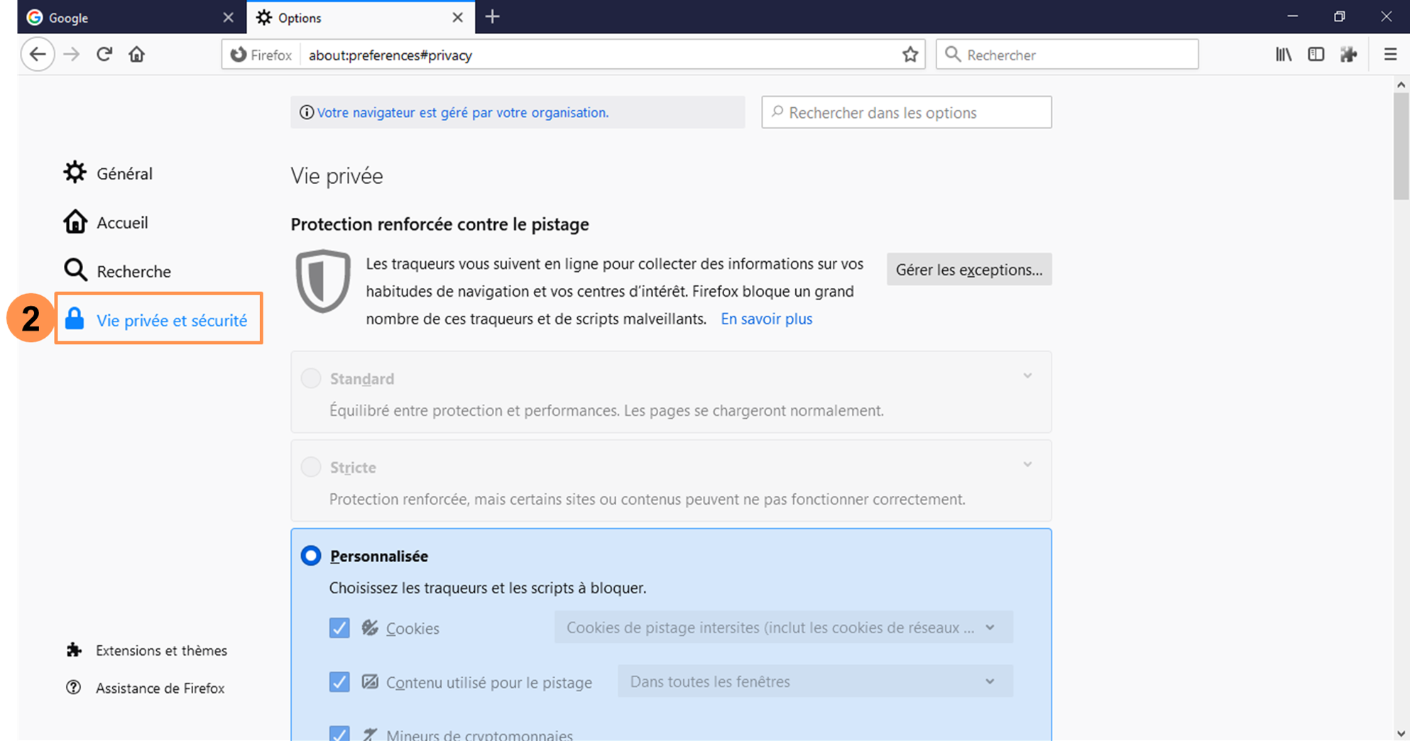 Comment vider son cache sur Firefox étape 2