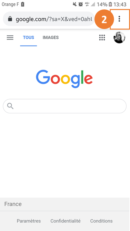 vider son cache sur Chrome smartphone étape 1 