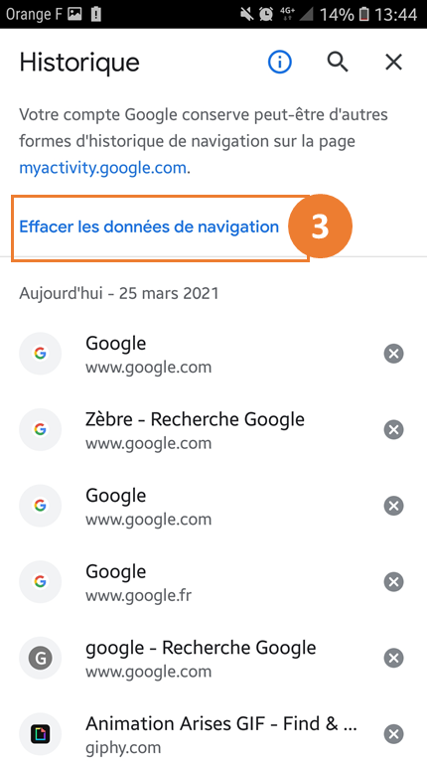 vider son cache sur Chrome smartphone étape 3