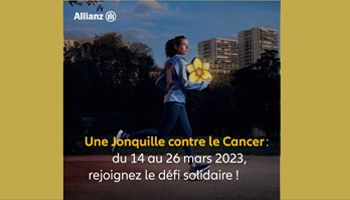 Une jonquille contre le cancer de l'agence  Allianz NANCY SAINT MAX - ANDRY & HUGO 
