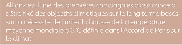 changement climatique engagement allianz